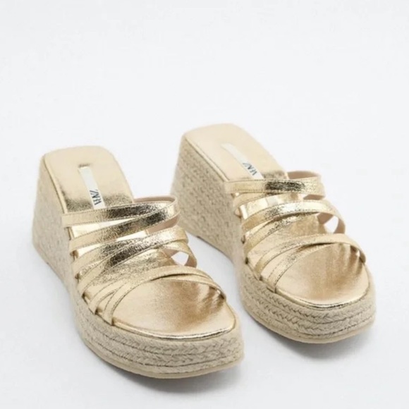Zara Shoes - ZARA STRAP WEDGE SANDALS